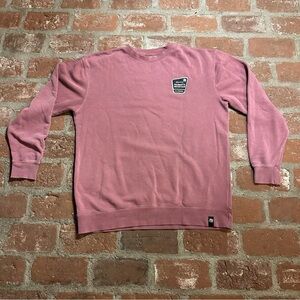 Mammoth WOMENS XL Pink mauve LANDMARK CLASSIC Crew Sweatshirt with map